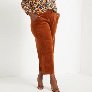 NWT Eloquii Cropped Corduroy Flare Leg Pant (Size 14)
